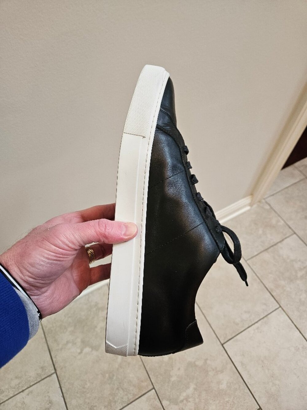 GREATS Men's Royale Leather Sneakers, Black, Sz 13 - Picture 12 of 16